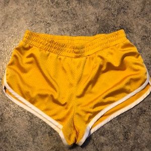 yellow golden shorts